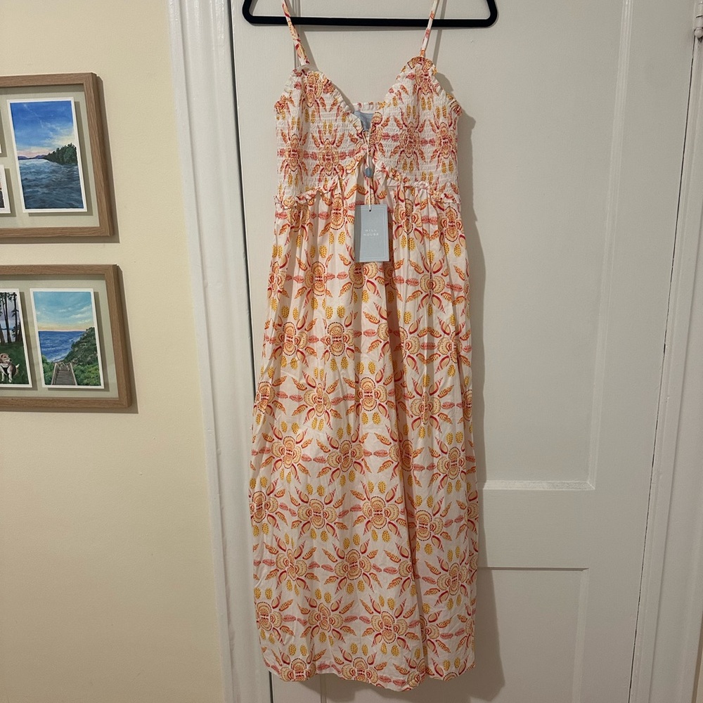 NWT Hill House Sydney Nap Dress in Shell Mosaic